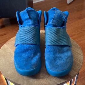 Adidas Blue Suede High-Top Sneakers